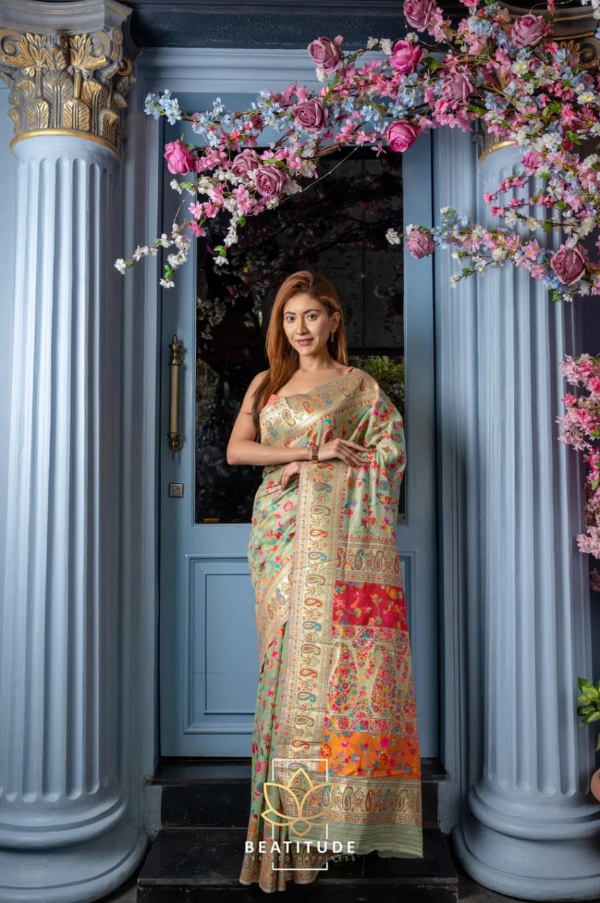 DDF 120 Kashmiri Weaving Designer Sarees Catalog
